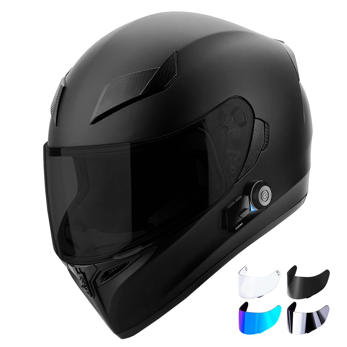 GDM GHOST Bluetooth Motorcycle Helmet with 4 Shields