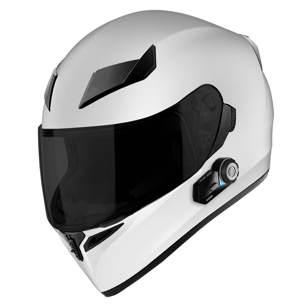 GDM VENOM HYPERSONIC Motorcycle Helmet Intercom Bluetooth Headset Matte  Black