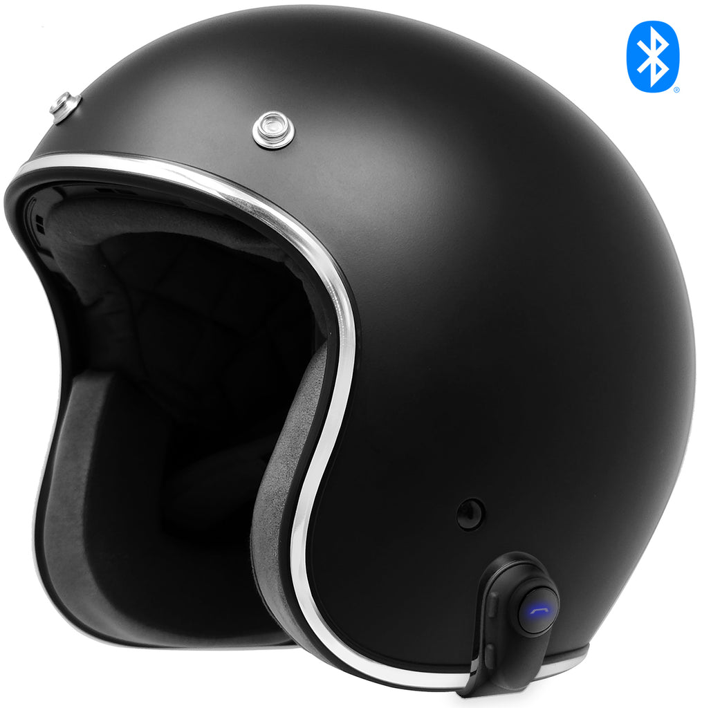 GDM Bluetooth Motorcycle Helmet with 4 Shields, Size: Large, Black