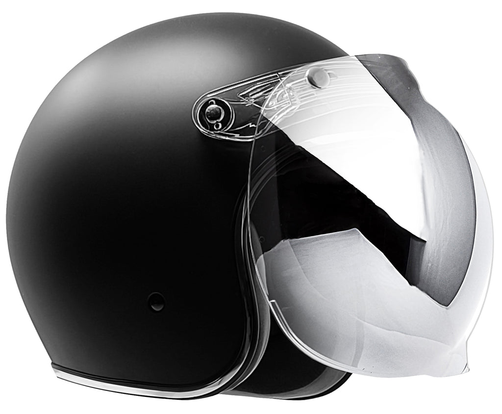 Deadbeat Customs - Deadbeat Slim Open Face 3/4 Novelty Helmet - Gloss Black